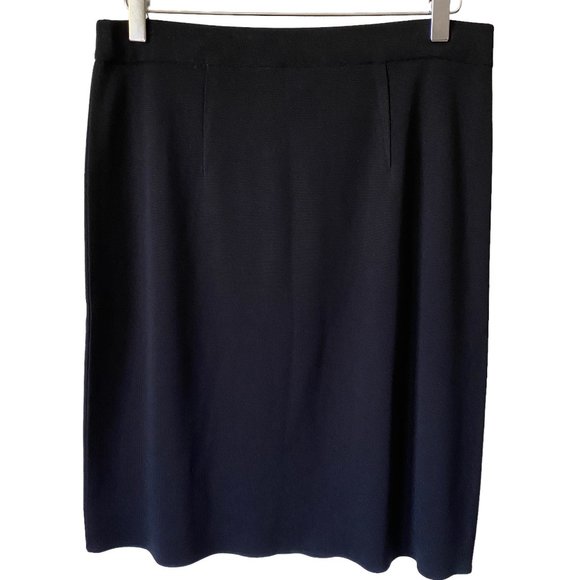 Exclusively Misook Size Small Knit Pull On Skirt Black - Picture 2 of 13